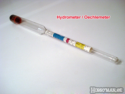 Jäsningsmäter, hydrometer