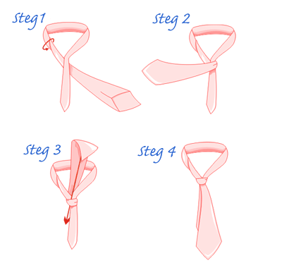 Instruktionsbild för hur man knyter en Small knot
