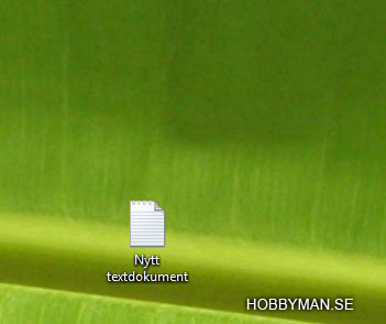 Skapa nytt dokument på skrivbordet